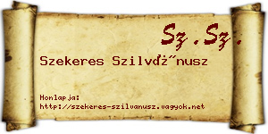 Szekeres Szilvánusz névjegykártya